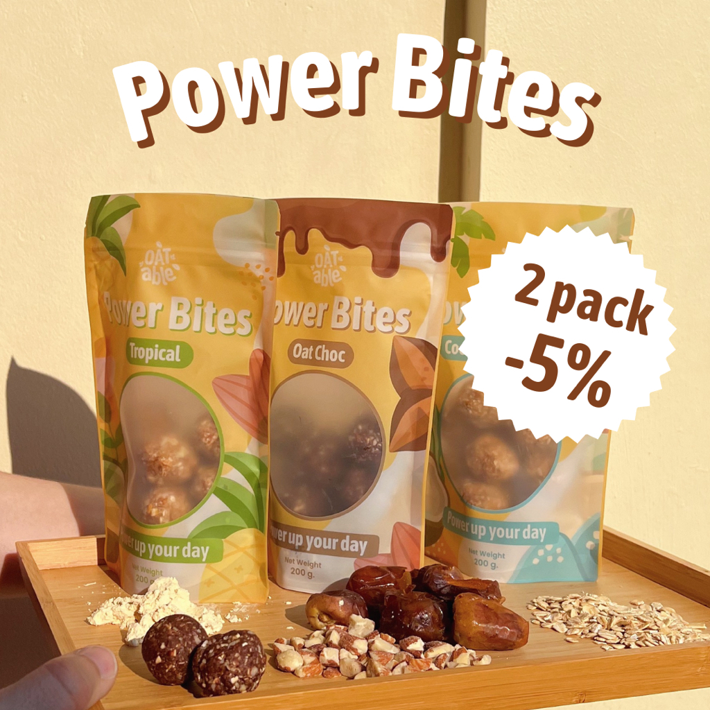 

Power Bites 2 Pack - 400g Healthy Snack Oat Protein Makanan Sehat