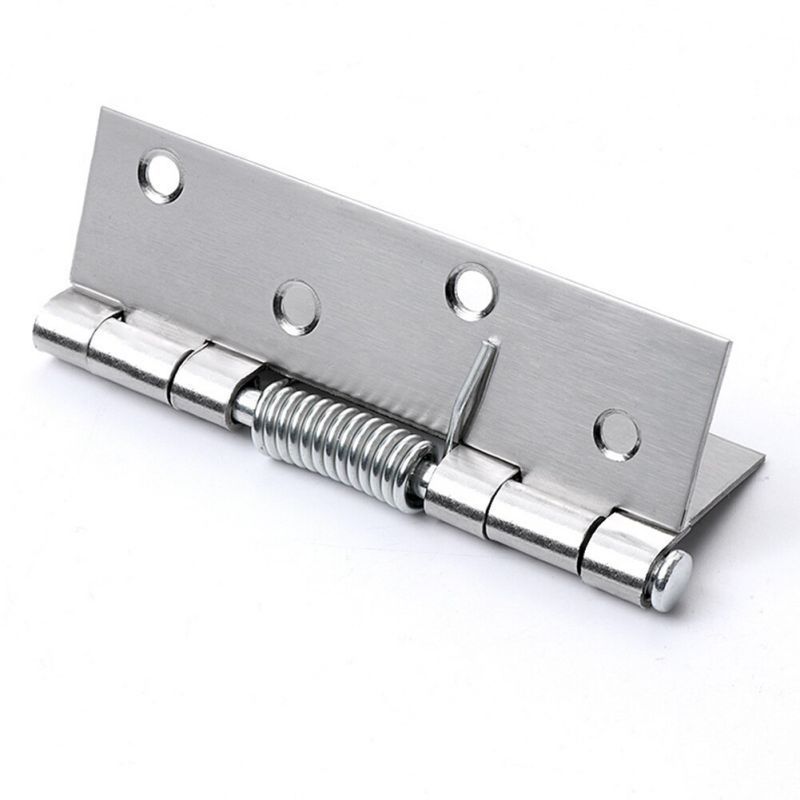 2PCS Engsel Pegas Stainless 4INCH Engsel Pintu Jendela Dengan Per Stainless Pegas Lemari Per