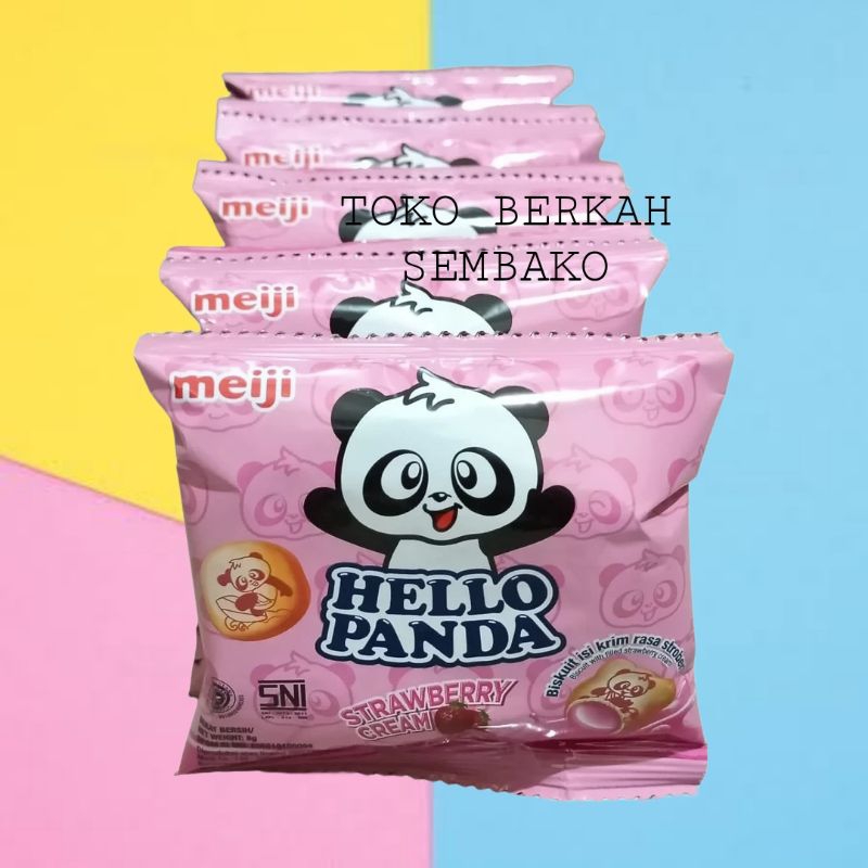 

( RENCENG ) Biskuit Hello Panda Cream Stawberry 8gr Isi 10PCS