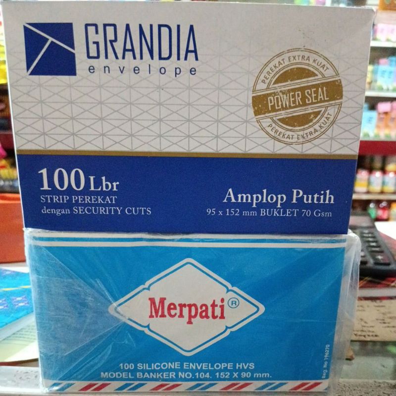 

Amplop Putih / Garis isi 100lbr