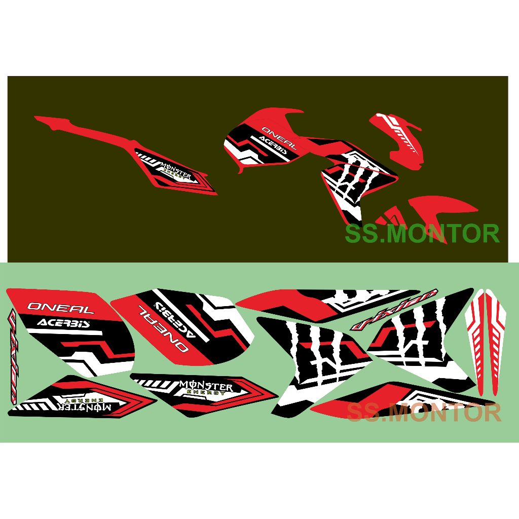 STRIPING STIKER VIXION NVL CUSTOM MONSTER