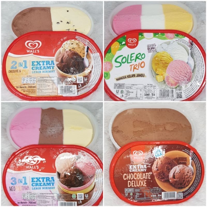 walls ice cream 700 ml / wall's es krem / krim / extra creamy