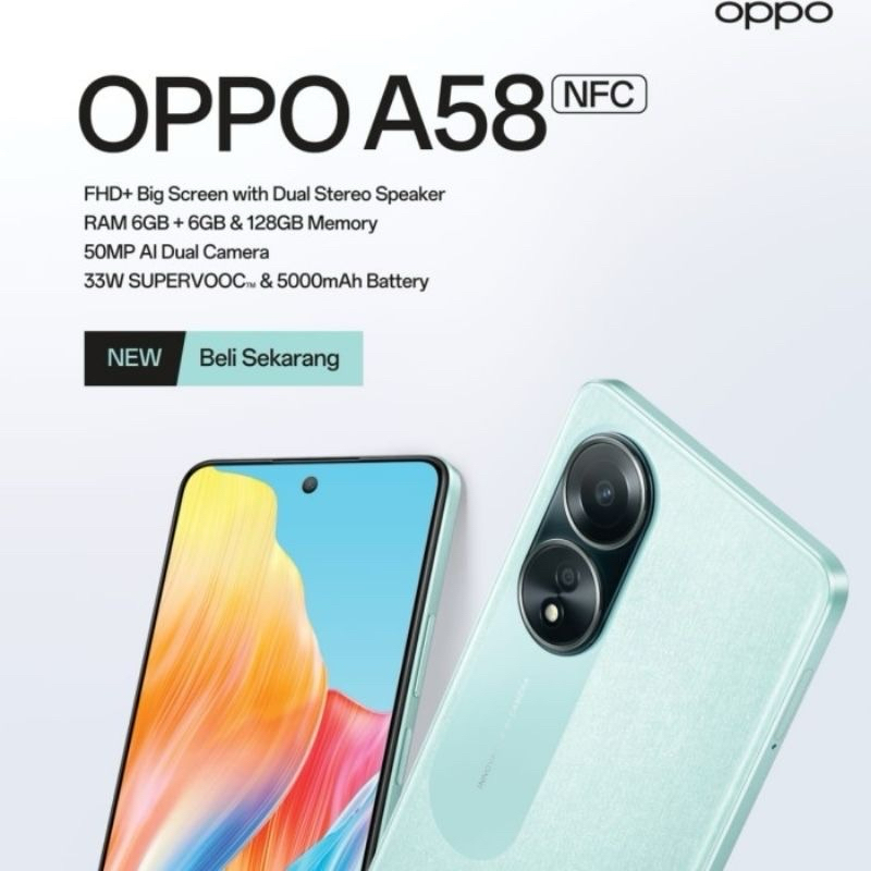 HP OPPO A58 8/128GB GARANSI RESMI