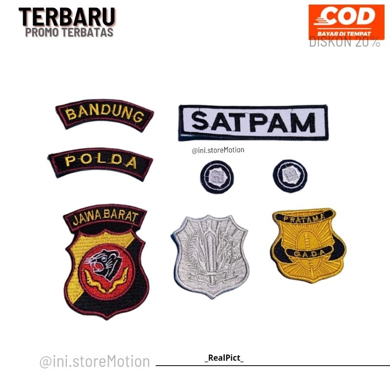 Atribut Satpam Bordir Lengkap / Atribut