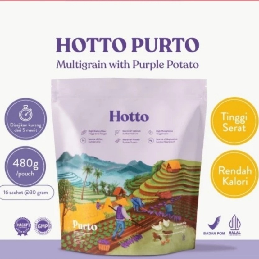 

Hotto Purto Pouch 16 Sachet Multigrain With Purple Potato