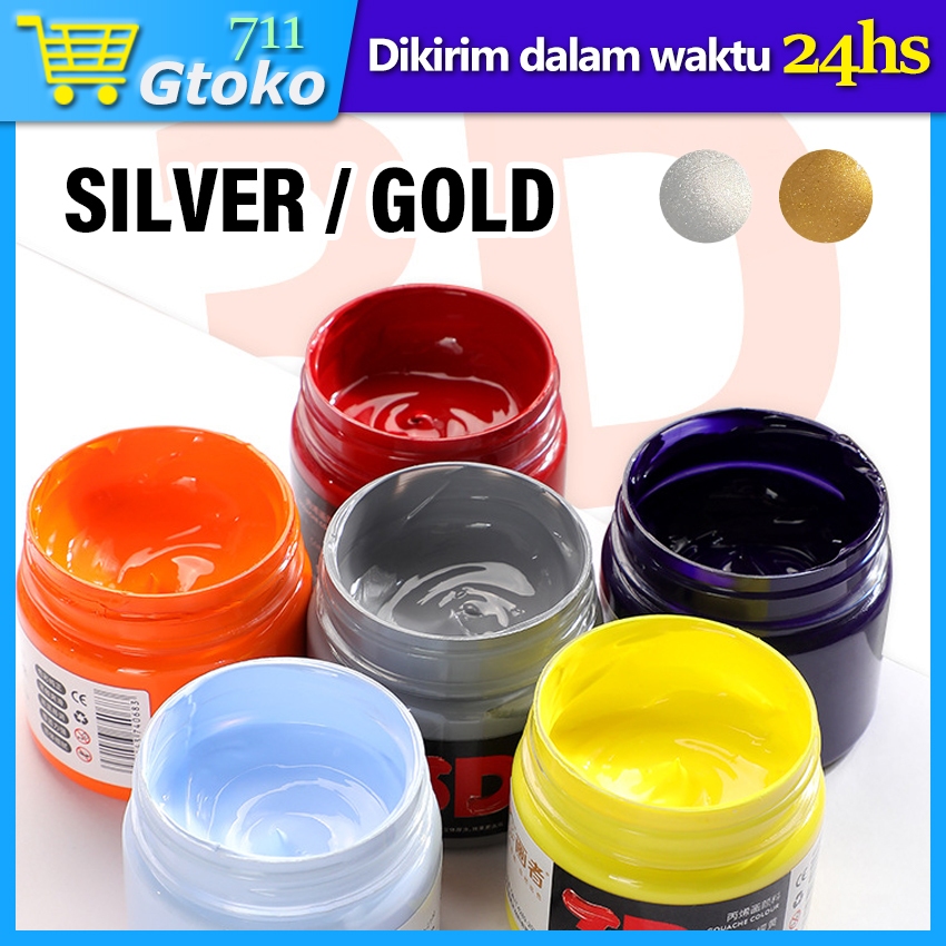 

Cat Akrilik Lukis Acrylic Paint Warna Gold & Silver 100ml / 300ml