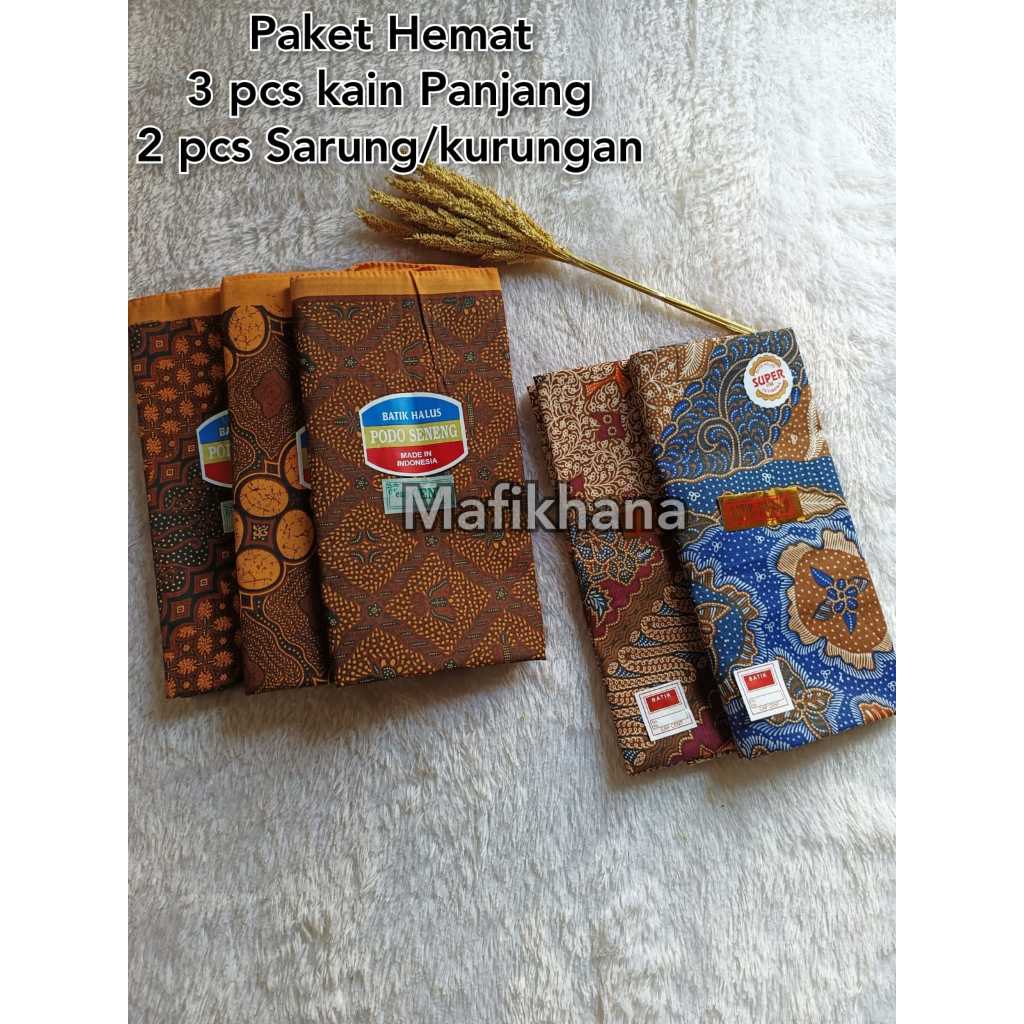 PAKET PERSALINAN 3 PCS KAIN PANJANG 2 PCS SARUNG / KAIN BATIK / KAIN PANJANG /KAIN PERSALINAN / SARU