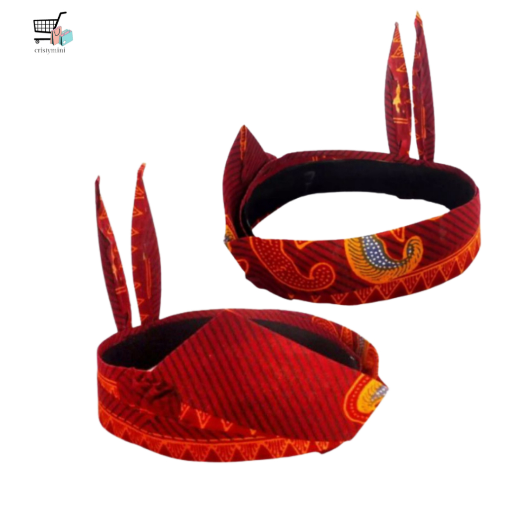 BEST SELLER ❗❗UDENG MADURA INSTAN BOLONG / Udeng Batik Khas Madura Instan Tinggal Pakai / UDENG SAKE
