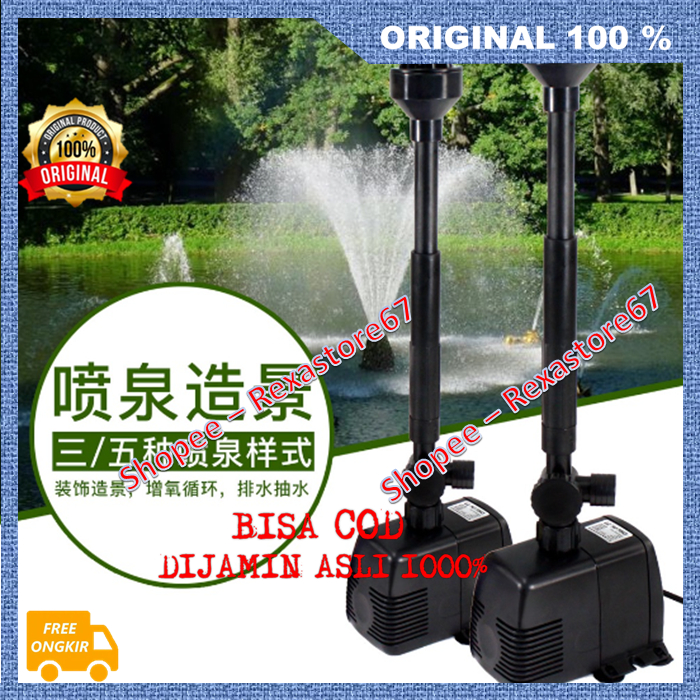 Pompa Air Mancur Kolam Mesin Pompa Air Mancur Kolam Ikan 3 Model Kepala Air Mancur ASLI