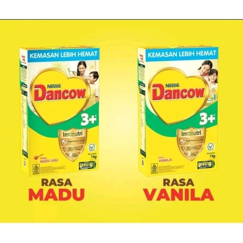 

Dancow Nutritods 3+ 1000gr Vanila / Madu. Susu 1kg. Usia 3-5 tahun