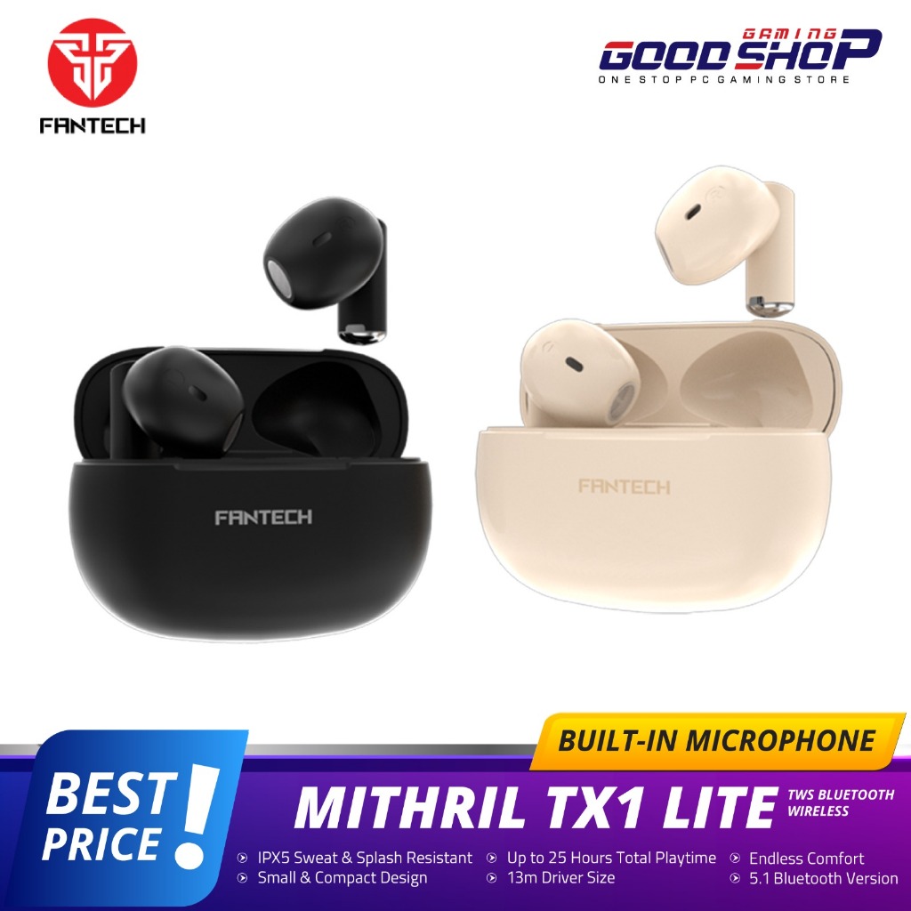 Fantech TWS Bluetooth Wireless MITHRIL TX1 LITE Built-in Microphone