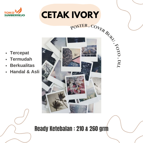 

Cetak Ivory 210 & 260 / print / cetak / kertas ivory / artcarton