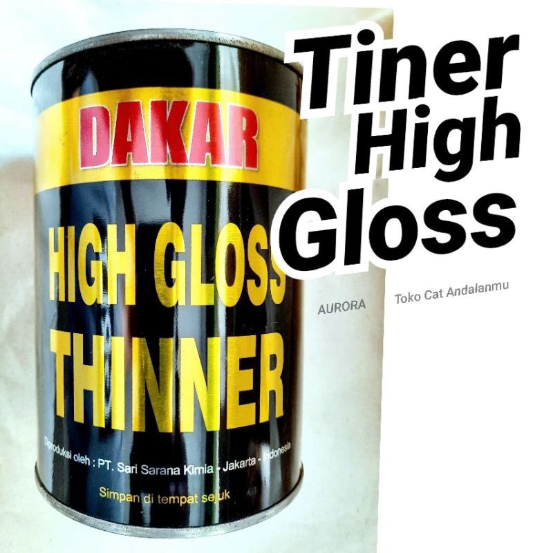 Tiner Dakar Hitam High Gloss Thinner PU Kualitas Terbaik Cocok Untuk Pengenceran Cat dan Clear
