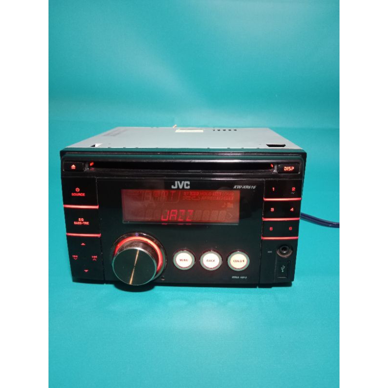 Headunit Doubledin JVC seri KW-XR616 CD MP3 USB Logo JAZZ Audio Mobil