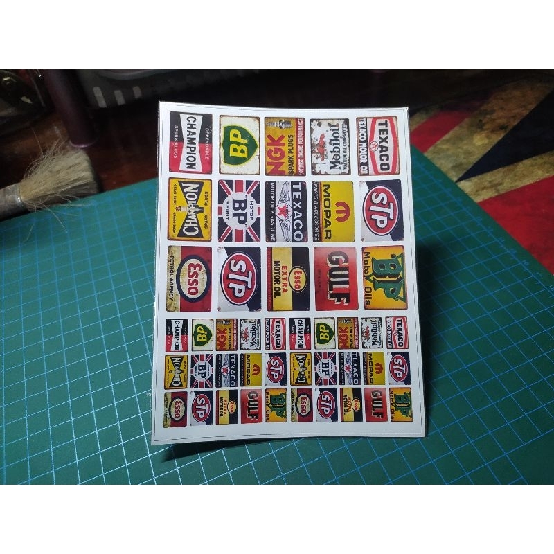 Sticker Hotwheels Diorama Garasi Parkiran Hotwheels Model Sponsor Jadul C