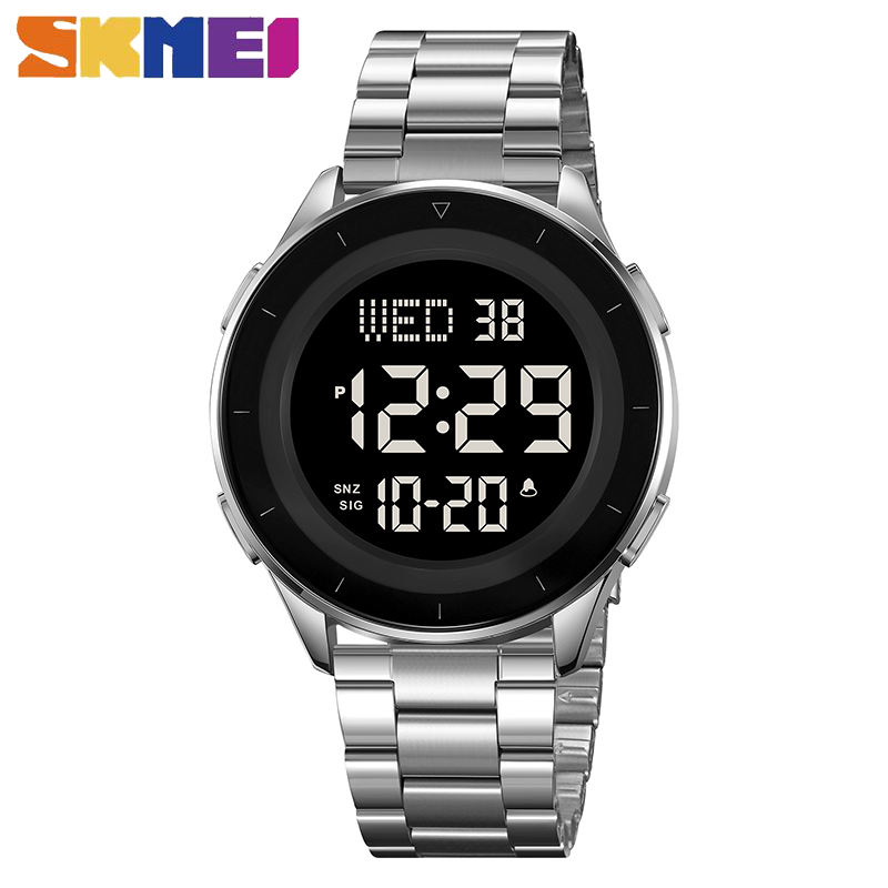 SKMEI 2167 Jam Tangan Pria Digital Tali Stainless Rantai MGOS