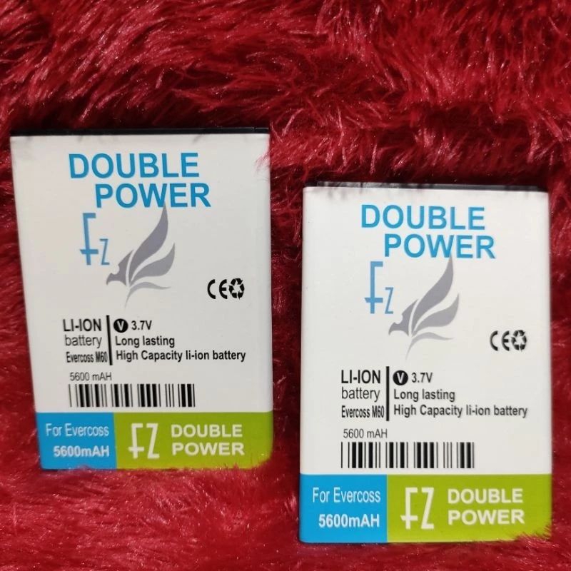 baterai batre batrry EVERCOSS M60 M6A baterai dobel power fz 5600 mah