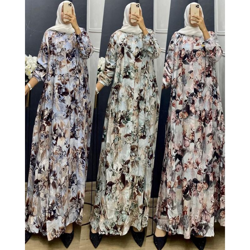 GAMIS GLOWY BAHAN RAYON UNIQLO