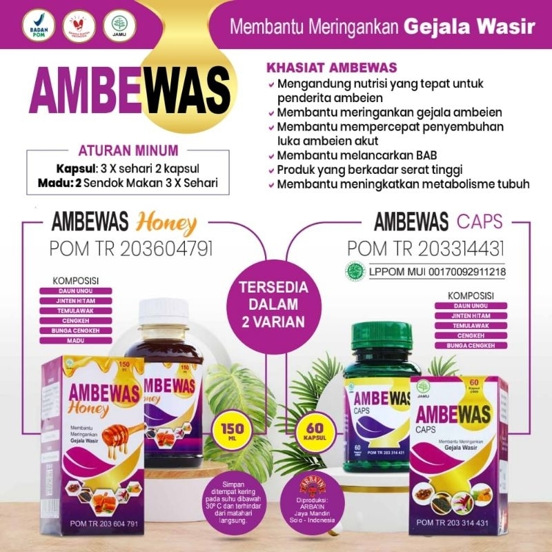 

1 paket AMBEWAS HONEY & AMBEWAS CAPS