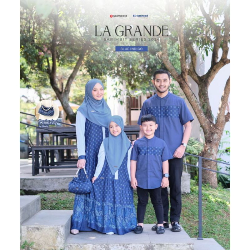 SARIMBIT LA GRANDE FAMILY BLUE INDIGO GAMIS KOKO// BY YASMEERA AL RASHEED// COUPLE 2024 NEW SERIES