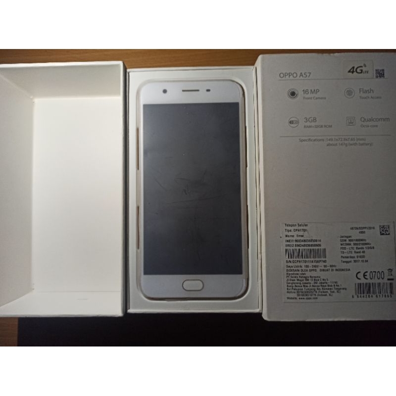 Oppo A57 CPH1701 Original Second Oppo Resmi