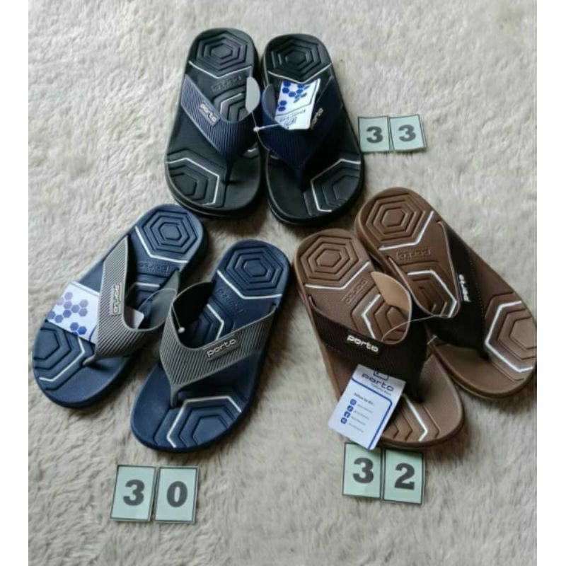 SANDAL PORTO 1042 TG SANDAL JAPIT ANAK COWOK/ LAKI LAKI BAHAN KARET ANTI AIR SANDAL SLIDE ANAK COWOK