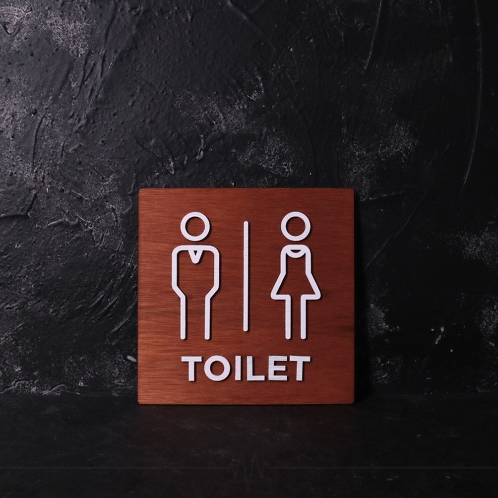 

Sign Board Toilet Kayu Timbul Vintage Cafe