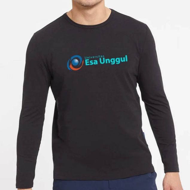Kaos baju Lengan Panjang universitas ESA UNGGUL long sleeve t-shirt