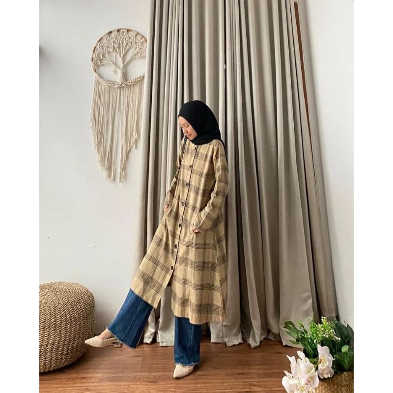 ZARA FLANEL 2in 1 (TUNIK DAN OUTER)