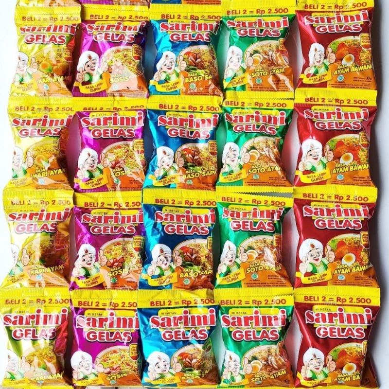 

Sarimi Gelas Renceng 10 pcs x 30 gr Rasa Kari Ayam | Bakso Sapi | Soto Ayam | Sosis | Ayam Bawang