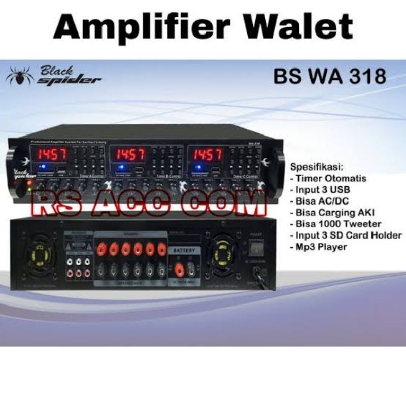 black spider wa318.ampli black spider wa318