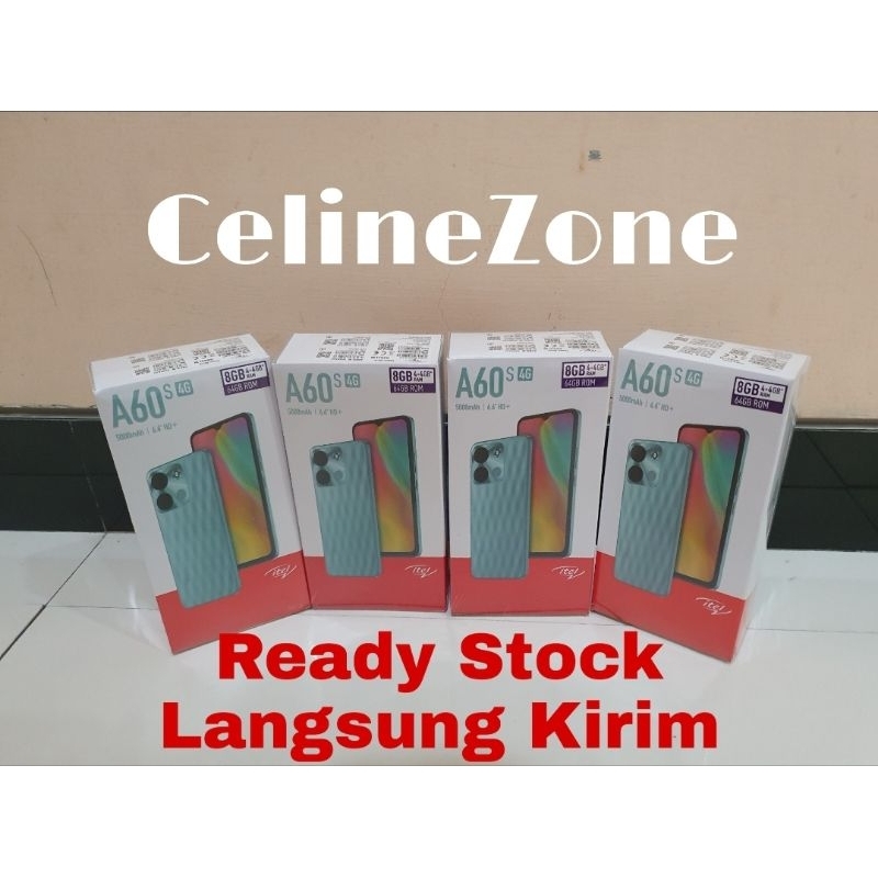 Itel A60s Ram 8GB ( 4GB + 4GB ) Rom 64GB 4/64GB Garansi Resmi No Repack