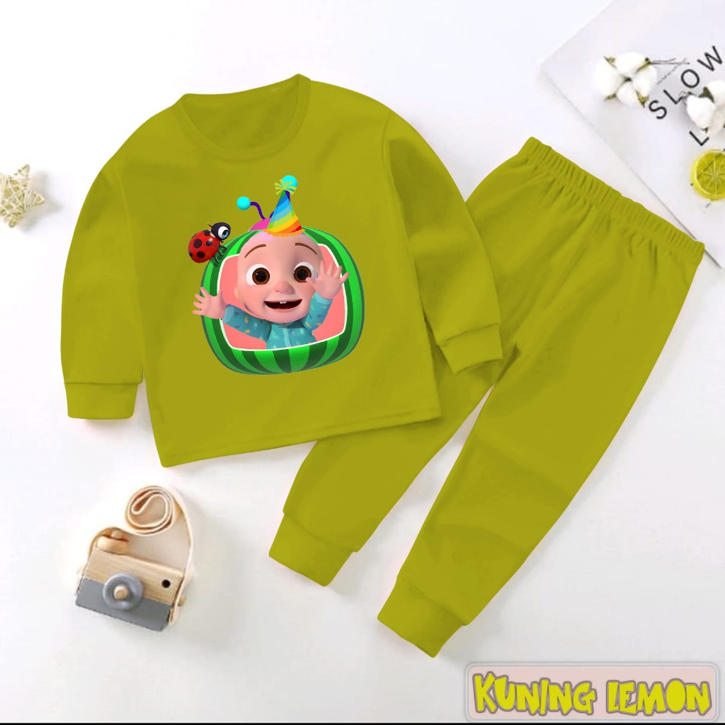 Baju Bayi Baju Tidur Bayi Anak Perempuan Laki Laki Piyama Anak Lengan Panjang Usia 0-4 Tahun Motif Bear