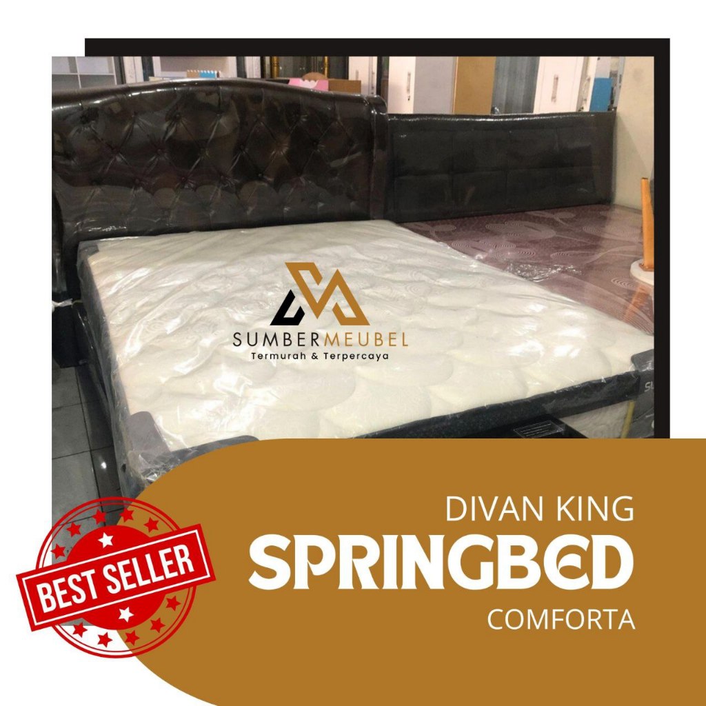 DIVAN RANJANG KING CLEOPATRA + SPRINGBED COMFORTA 160x200