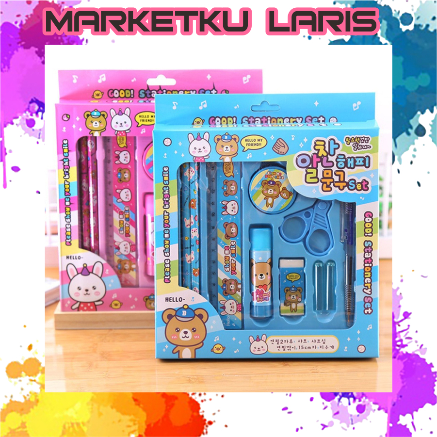 

MKL - Alat Tulis Set 8in1 Karakter A26 Paket Alat Tulis Anak TK Stationery Kids / Set School Supplies Gift Eraser Ruler S090