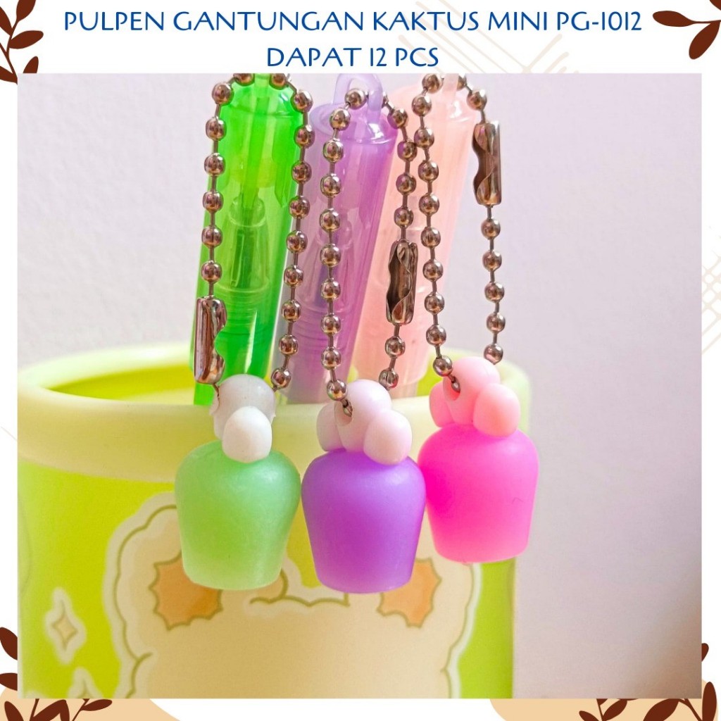 

SELUSIN (12 PCS) PULPEN GANTUNGAN KAKTUS MINI PG-1012 CACTUS PLANT CUTE PASTEL PEN PENA BOLPEN BOLPOIN ANAK LUCU ALAT TULIS KANTOR SEKOLAH MURAH TERMURAH COD