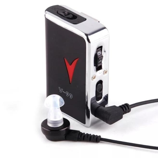 Alat Bantu Dengar Telinga Orang Tua Kabel Pocket Pendengaran Original Mendengar V99 Jelas Exlusive