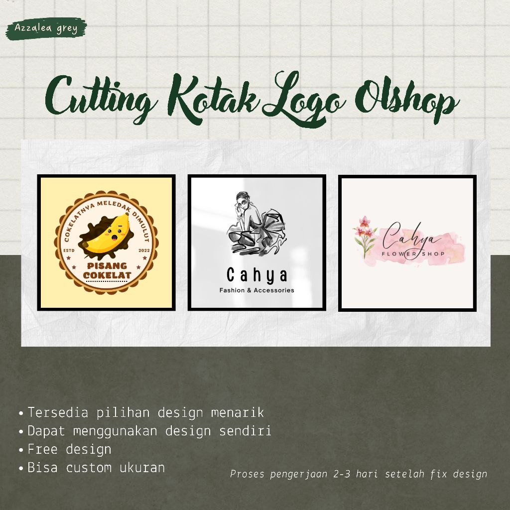 

Edit Logo Olshop Sudah Termasuk Cetak & Potong Kotak