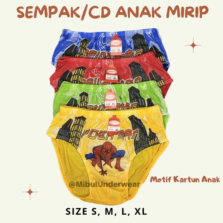 SEMPAK ANAK COWO MIRIP MURAH MERIAH MOTIF KARTUN 3/6 PCS GROSIR SEMPAK TERMURAH