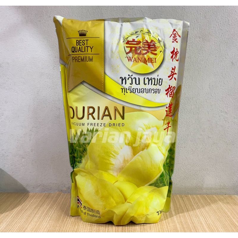 

Wan Mei Durian Montong Vacuum Freeze Dried Premium 240gram Snack Thailand