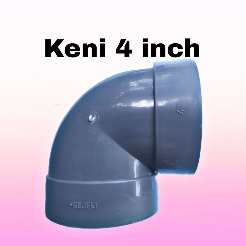 Keni pipa pvc/elbow pralon 4inc/kenee paralon/sambungan pipa pvc