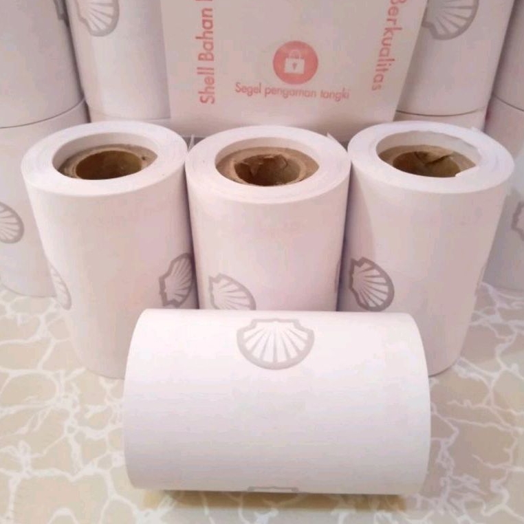 

Kertas Struk Thermal Edc bluetooth logo Shell 58x40mm Paket murah 10 pcs