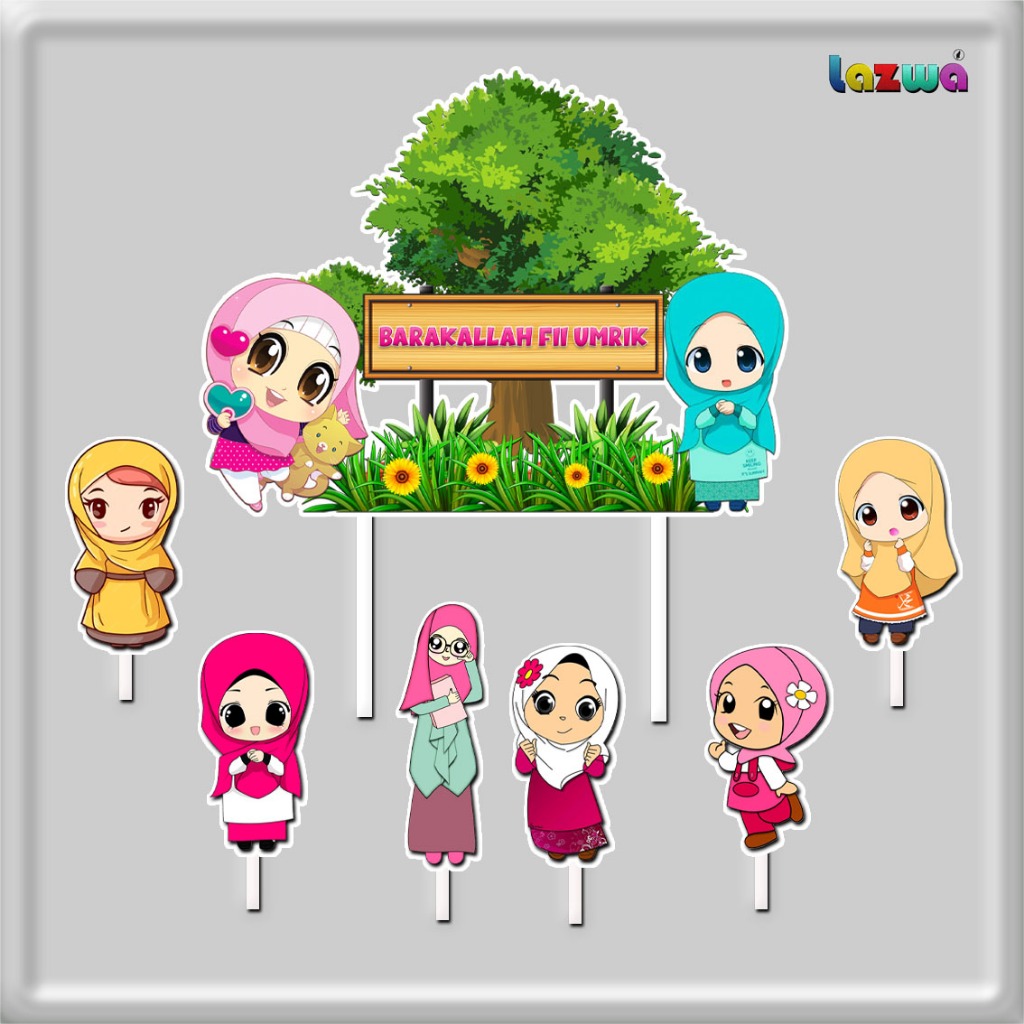 Topper cake muslimah barakallah fii umrik