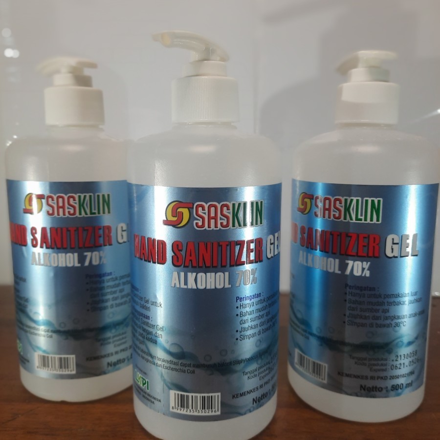 Hand Sanitizer Gel 500ml Sasklin Aseptic