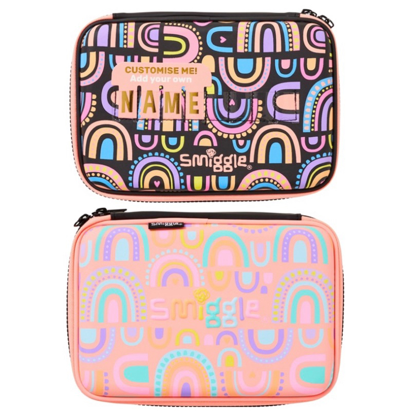 

Smiggle Hardtop Pencil Case - Black Orange