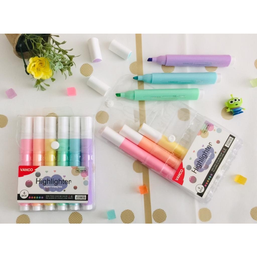 

(6 PCS) STABILO PASTEL VANCO HL-6610 / HIGHLIGHTER PEN