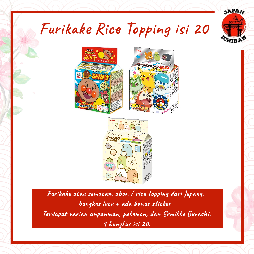 

Furikake Abon Jepang Praktis Isi 20 & Bonus Sticker Original Japan