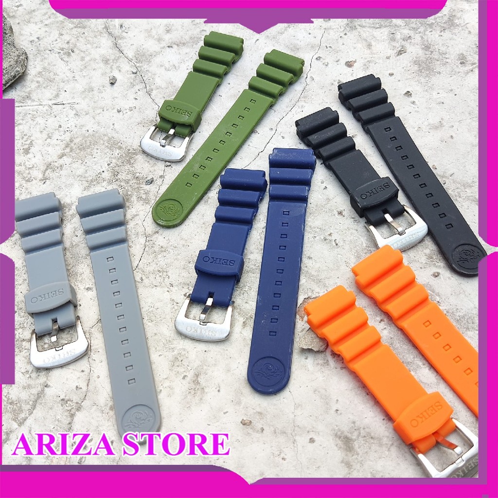22MM SEIKO RUBBER SILIKON STRAP WATCH BAND SEIKO DIVER KARET
