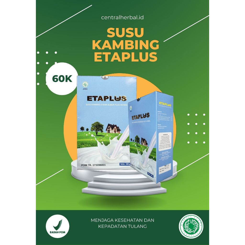 

ETAPLUS SUSU KAMBING|ETAWAKU RENDAH GULA|OBESITAS|KEMBUNG MUAL|SUSU BUBUK