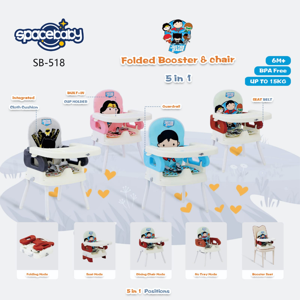 SPACE BABY BOOSTER SEAT CHAIR SB-518 kursi makan space baby BOOSTER SEAT CHAIR KURSI MAKAN BAYI